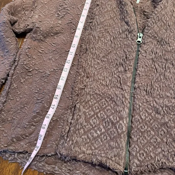 Free People Textured Knit Jacket in Plum - Picture 8 of 11